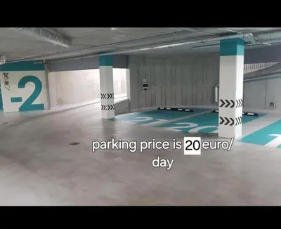a room with a parking price is pound day at HaPPy iNN LUX Old Town Studio, Self Check in, Parking in Vilnius