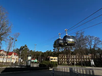 a gondola ride in the sky at Salt Garden Apartments in Druskininkai