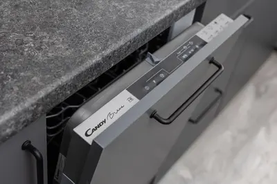 a close up of a kitchen counter with a counter top at River To The City - Self check in in Vilnius